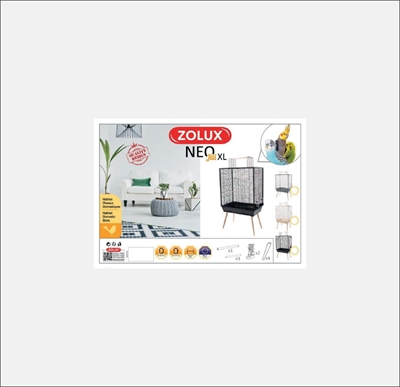 ZOLUX Vogelkooi Neo Jili XL 81×48×132 cm – Zwart