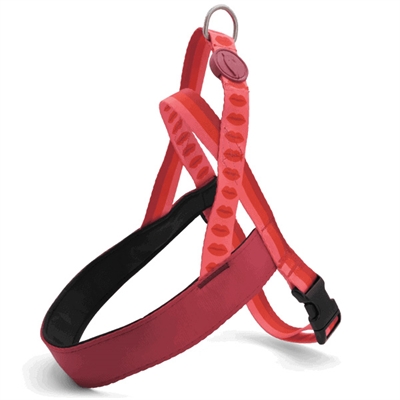 MORSO Hondentuig Norwegian - Gerecycled PET, MFLEX neopreen borststuk & verstelbaar - Lipstickroze - 39-48x35 cm