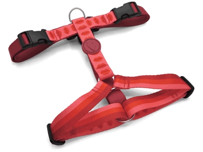 MORSO Hondentuig H-Tuig Gerecycled PET - Verstelbaar & Zacht - Lipstick roze - 70-100 x 2,5 cm