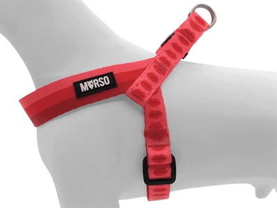 MORSO Hondentuig Mini Gerecycled & Verstelbaar - Lipstickroze - 32-41x2,5 cm