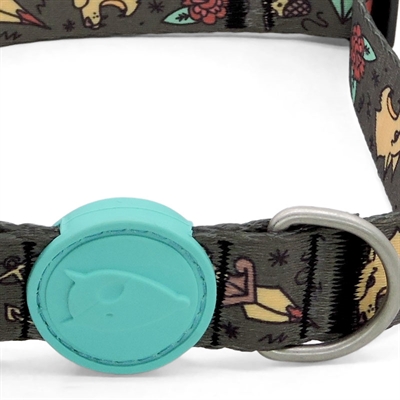 MORSO Halsband Gerecycled Ink Tank - Gerecycled materiaal, vachtvriendelijk & verstelbaar met klikgesp - Groen - 43-70x2,5 cm
