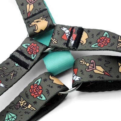 MORSO Hondentuig H-Tuig Gerecycled Groen 40-55×1,5 cm – Ink Tank