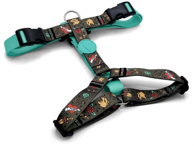 MORSO Hondentuig H-Tuig Gerecycled Groen 40-55×1,5 cm – Ink Tank
