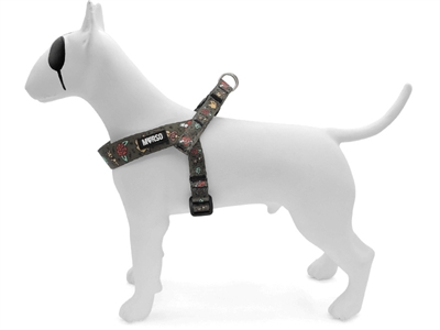 MORSO Hondentuig Mini Gerecycled PET verstelbaar - Ink Tank groen - 24-32x1,5 cm