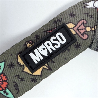 MORSO Hondentuig Mini Gerecycled PET verstelbaar - Ink Tank groen - 24-32x1,5 cm