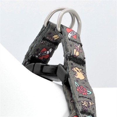 MORSO Hondentuig Mini Gerecycled PET verstelbaar - Ink Tank groen - 24-32x1,5 cm