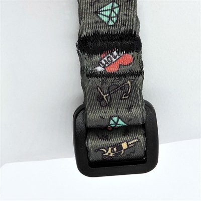 MORSO Hondentuig Mini Gerecycled PET verstelbaar - Ink Tank groen - 24-32x1,5 cm