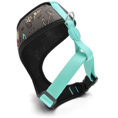 MORSO Hondentuig Body Mesh - Gerecycled PET, ademend en sneldrogend - Ink Tank groen - 30-35 cm
