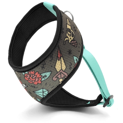 MORSO Hondentuig Body Mesh - Gerecycled PET, ademend en sneldrogend - Ink Tank groen - 30-35 cm