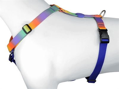 MORSO Hondentuig H-Tuig Spring Blossom - Gerecycled PET, zacht & 5x verstelbaar - 60-80x2,5 cm