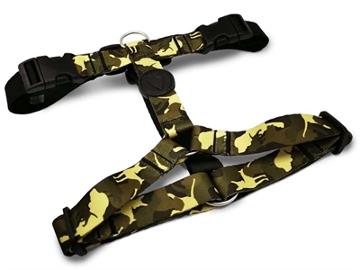MORSO Hondentuig H-Tuig Full Metal Dog - Gerecycled PET, 5x verstelbaar - Bruin - 40-55x1,5 cm