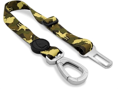 MORSO Honden autogordel Full Metal Dog gerecycled, verstelbaar - Bruin - 40-65x1,5 cm / tot 4 kg