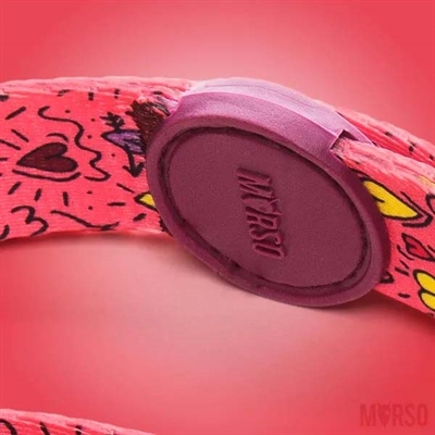 MORSO Hondenriem Pink Think - Gerecycled PET-materiaal - Roze - 120x1,5 cm (tot 6 kg)