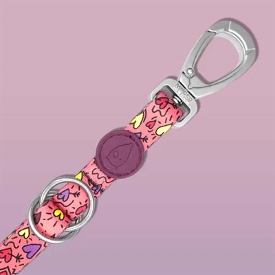 MORSO Hondenriem Verstelbaar Gerecycled Pink Think 75-230×1,5 cm – Roze