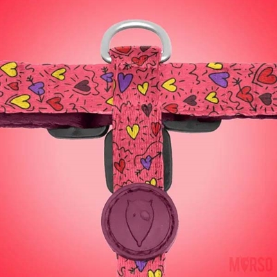 Morso Hondentuig H-Tuig Gerecycled 50-70×1,5 cm – Roze