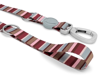 MORSO Hondenriem Verstelbaar Gerecycled Skyline Rood/Roze 65-200×2,5 cm