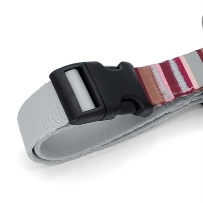 MORSO Hondentuig H-Tuig Skyline - Gerecycled PET - Rood/Roze - 40-55x1,5 cm