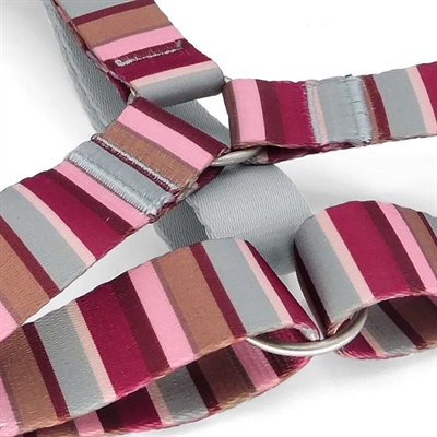 MORSO Hondentuig H-Tuig Skyline - Gerecycled PET - Rood/Roze - 40-55x1,5 cm