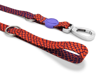 MORSO Hondenriem Urban Lizard Gerecycled, verstelbaar - Rood - 75–230×1,5 cm | tot 20 kg