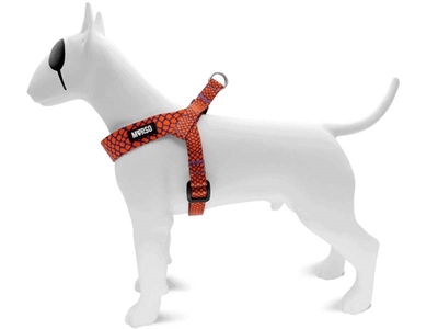 MORSO Hondentuig Mini Urban Lizard Gerecycled & verstelbaar - Rood - 24-32x1,5 cm