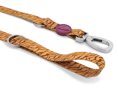 MORSO Hondenriem Jungle Drum Gerecycled PET, Verstelbaar - Oranje - 75-230x1,5 cm, tot 4 kg