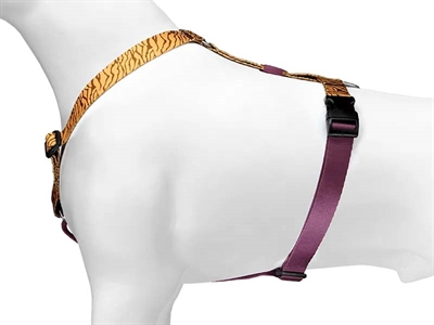 MORSO Hondentuig H-tuig Jungle Drum gerecycled & 5-voudig verstelbaar - Oranje - 40-55x1,5 cm
