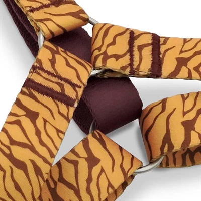 MORSO Hondentuig H-Tuig Jungle Drum Gerecycled 5x verstelbaar - Oranje - 70-100x2,5 cm