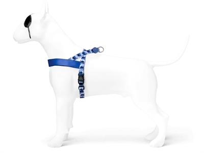 MORSO Hondentuig Norwegian Gerecycled PET & comfortabel neopreen borststuk - Splash blauw - 39-48x35 cm