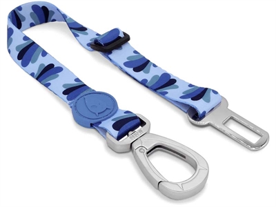 MORSO Honden autogordel Splash Gerecycled - Verstelbaar met clip - Blauw - 40-65x2,5 cm t/m 80 kg