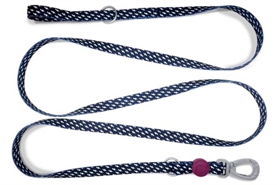 MORSO Hondenriem Verstelbaar Gerecycled Power Flow Zwart 75-230×1,5 cm