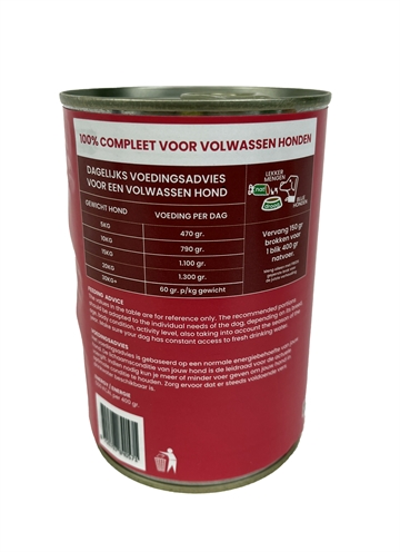 FREDS Hondenvoeding Blik Vers Wild 12X400 gr – Hoog vochtgehalte