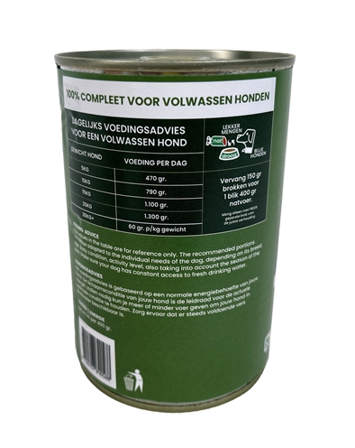 FREDS Hondennatvoer Blik Vers Lam - Volledige voeding, hoog vochtgehalte, ondersteunt darmflora - 12x400 g