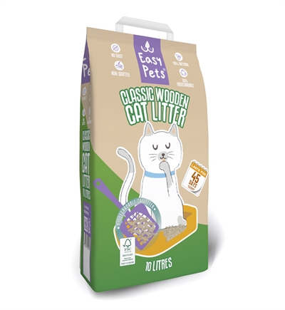 EASYPETS Kattenbakvulling Houtkorrels 10 L – Biologisch Afbreekbaar