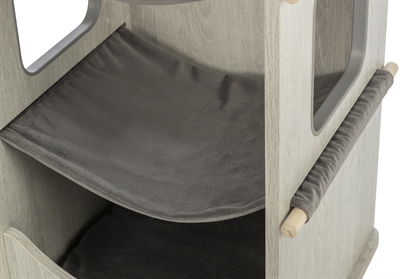 TRIXIE Krabpaal Adriano Grijs 78×38×118 cm – Kattenkrabpaal