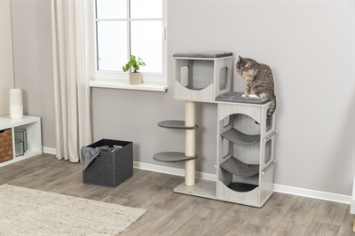 TRIXIE Krabpaal Adriano Grijs 78×38×118 cm – Kattenkrabpaal