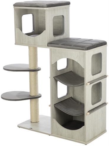 TRIXIE Krabpaal Adriano Grijs 78×38×118 cm – Kattenkrabpaal