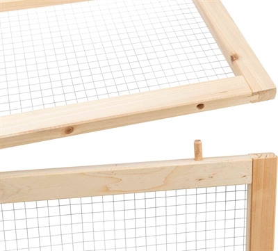 TRIXIE Ren voor cavia's Indoor 4 elementen | Uitbreidbaar in lengte & hoogte - Onbehandeld hout/metaal - 4x60x30 cm