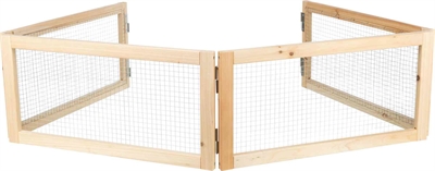 TRIXIE Ren voor cavia's Indoor 4 elementen | Uitbreidbaar in lengte & hoogte - Onbehandeld hout/metaal - 4x60x30 cm