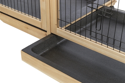 TRIXIE Indoor Verblijf Cavia's en Konijnen 150×50×60 cm – Hout/Metaal