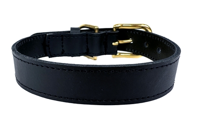 SAZZZ Hondenhalsband Braveheart Classic Leer Zwart 22-28×1,5 cm