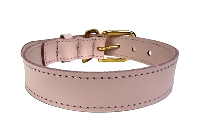 SAZZZ Hondenhalsband Braveheart Classic Leer Lichtroze 37-45×3 cm