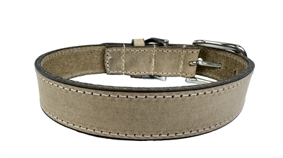 SAZZZ Hondenhalsband Nomad Vintage Leer Beige 22×1,5 cm – Verstelbaar