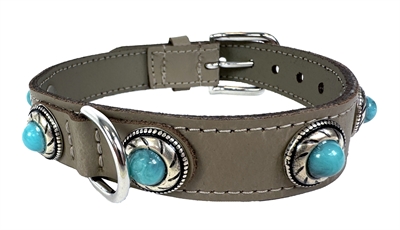 SAZZZ Hondenhalsband Adventure Stone Taupe 27-33×2,5 cm – Leer