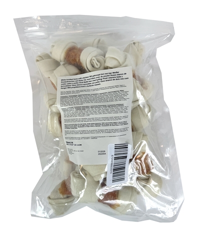 PETSTYLE LIVING Geknoopt Bot Runderhuid Met Kip 10-11 cm – Wit 20 st