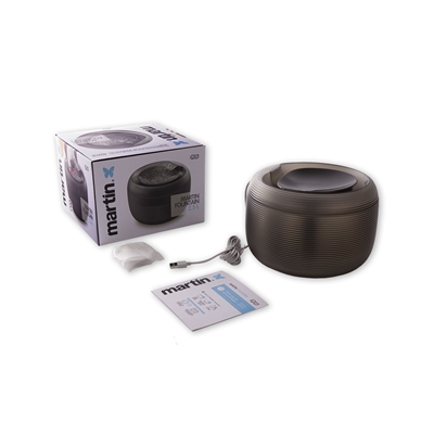 MARTIN Drinkfontein Kat en Kleine Hond Zwart 21×21×15 cm – 2,5 ltr