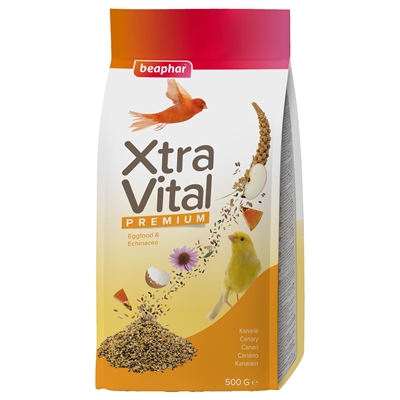 <span id="brand" data="beaphar"/> Kanarievoer Xtravital 500 gr – <span id="brand" data="complete"/> voeding met zaden