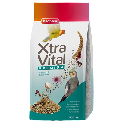 BEAPHAR XTRAVITAL GROTE PARKIET | 500 GR Voeding