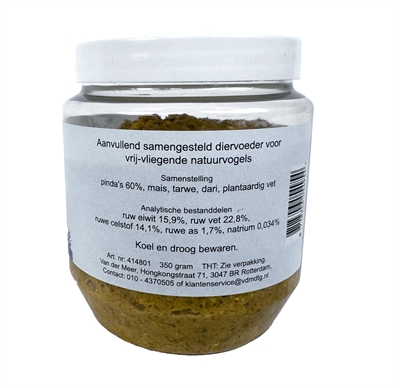 DE VRIES Vogelpindakaas 350 gr – Calorierijke voeding voor tuinvogels
