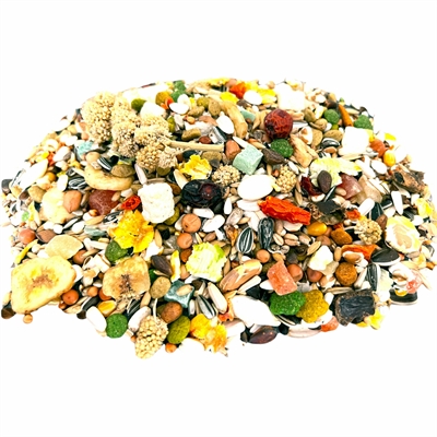 HARECO Papegaaienvoer Papegaai Select met Pellets Complete voeding met pellets en fruitblokjes - 5 kg