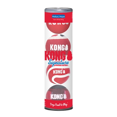 KONG hondenballen SIGNATURE 7×7 cm – Assorti 4 stuks